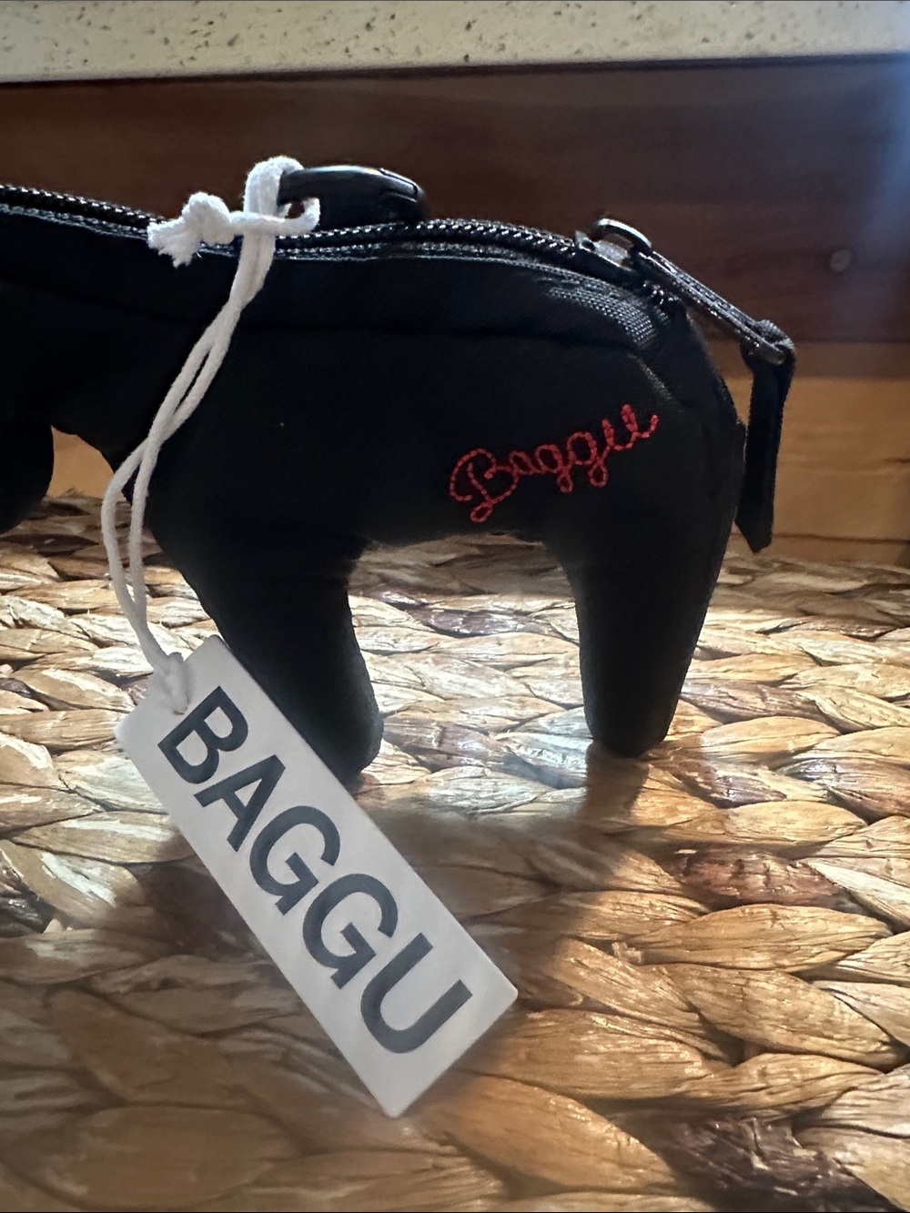 NWT BAGGU black horse with red embroidered horse bag charm / NEW - Picture 16 of 16